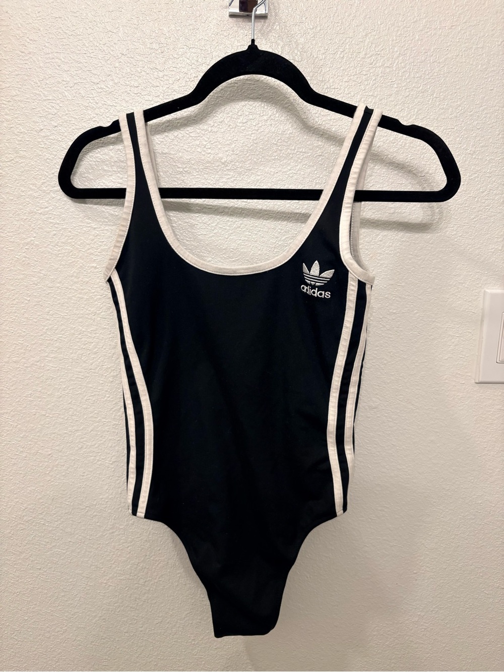 adidas Black and White One-Piece Bodysuit